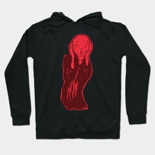 The Scream  minimalized Lollipop Red Hoodie